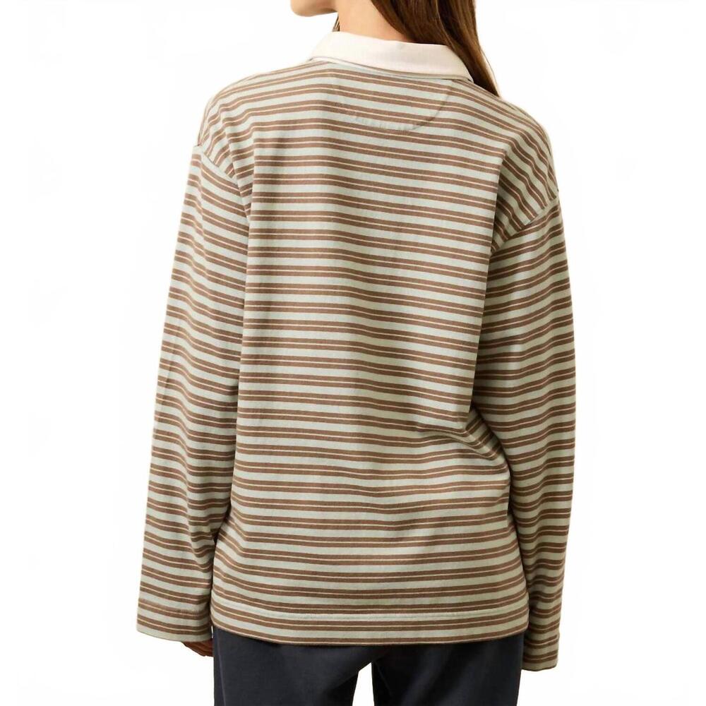 NEW FAHERTY hometown rugby polo in lakeshore bay stripe - Picture 4 of 5